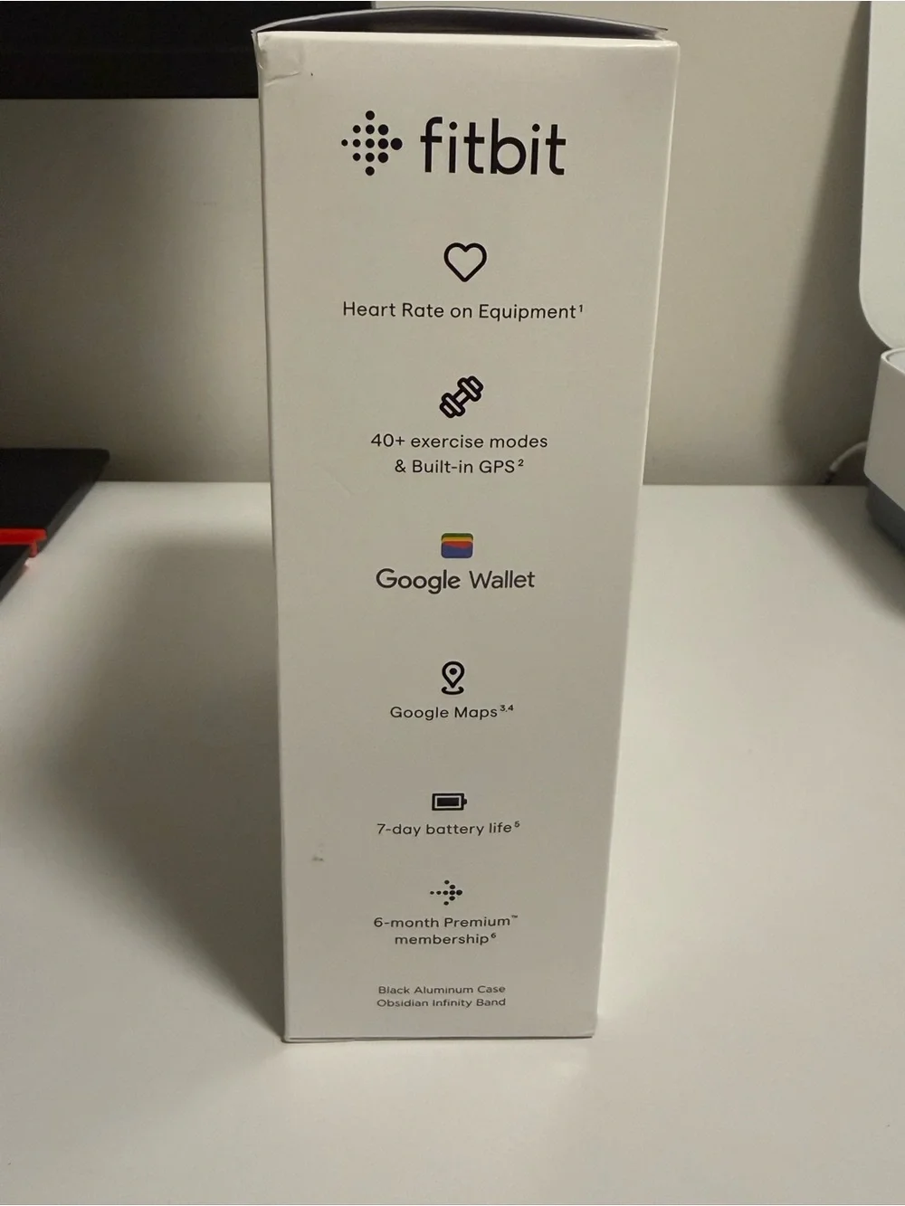 Fitbit Charge 6 Smart Fitness Tracker - Black with Obsidian + Frost White Bands